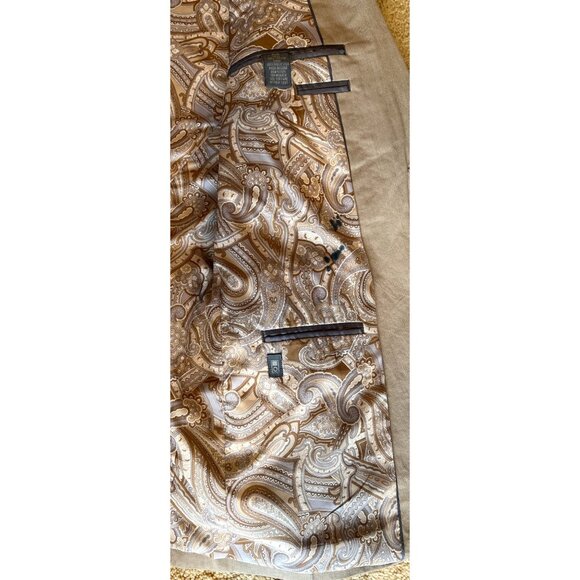 Madison Mens Beige Lined Blazer Jacket 100% Cotton Shell Polyester Lining Size 4 - Picture 6 of 8